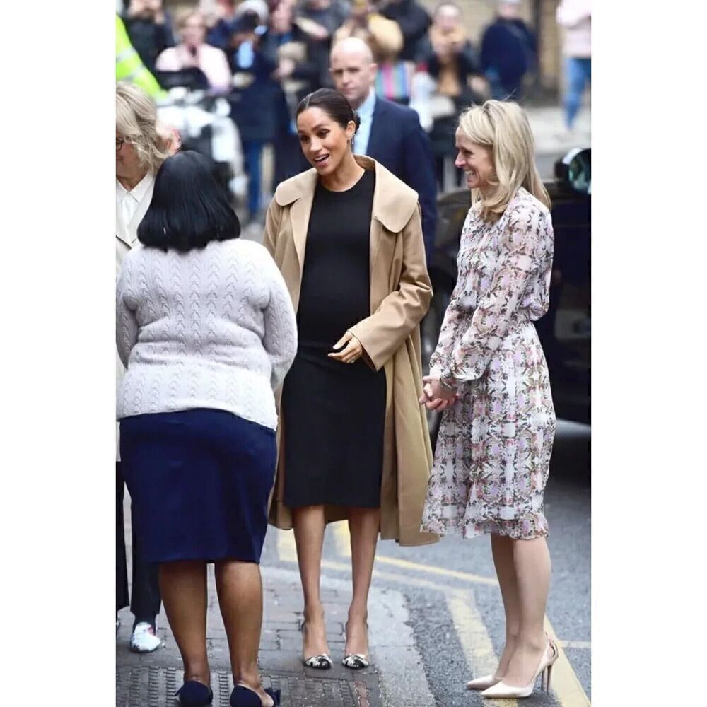 New Hatch Maternity Eliza Knit Midi Dress Women Large 3 Black Fits Like 10-12